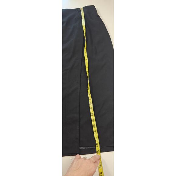 The avenue vintage sz 16 lined black wrap skirt classic modest casual midi - Picture 7 of 8